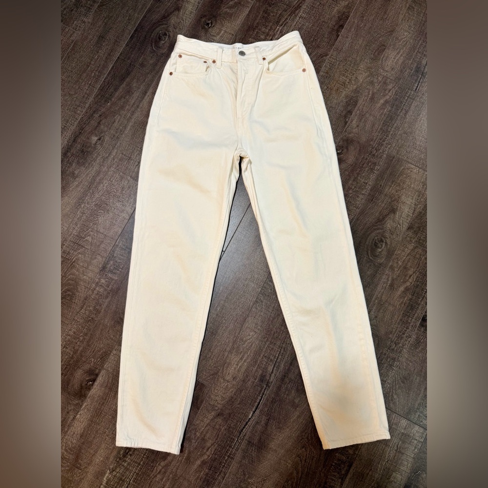 Denim Forum - 90s Boyfriend High Loose Jeans - 25 - Cream